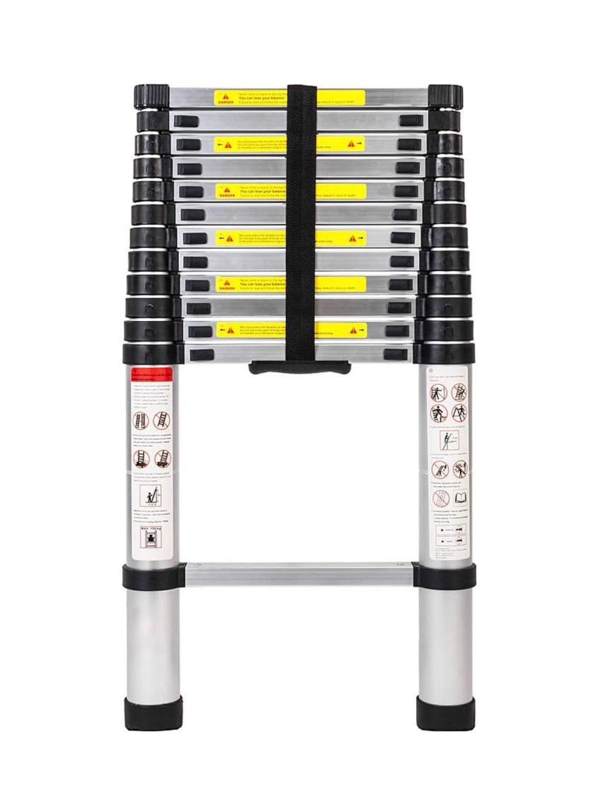 Telescoping Ladders, EN131 Standards Aluminum Extension Ladder Multi-Purpose Collapsible Ladder for RV or Outdoor Work 12.5Ft./3.8M (New in Box)