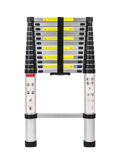Telescoping Ladders, EN131 Standards Aluminum Extension Ladder Multi-Purpose Collapsible Ladder for RV or Outdoor Work 12.5Ft./3.8M (New in Box)