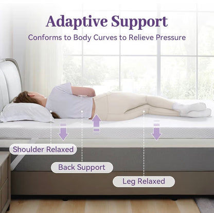 SINWEEK 2 Inch Gel Memory Foam Mattress Topper King Size, Ventilated High Density Pad for Back Pain, Bed Topper with Removable Soft Cover (New in Box)