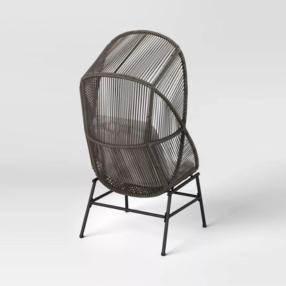 Latigo Patio Statement Egg Chair Gray - Threshold™