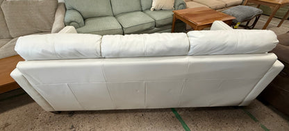 Natuzzi Editions White Leather Sofa (In Good used Condition)
