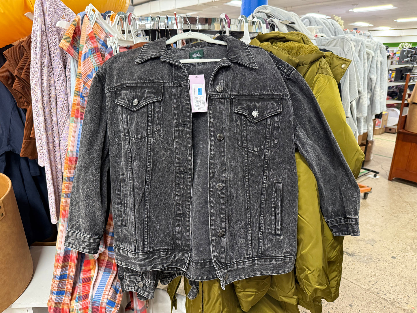 Women's Oversized Denim Trucker Jacket - Wild Fable™ XS