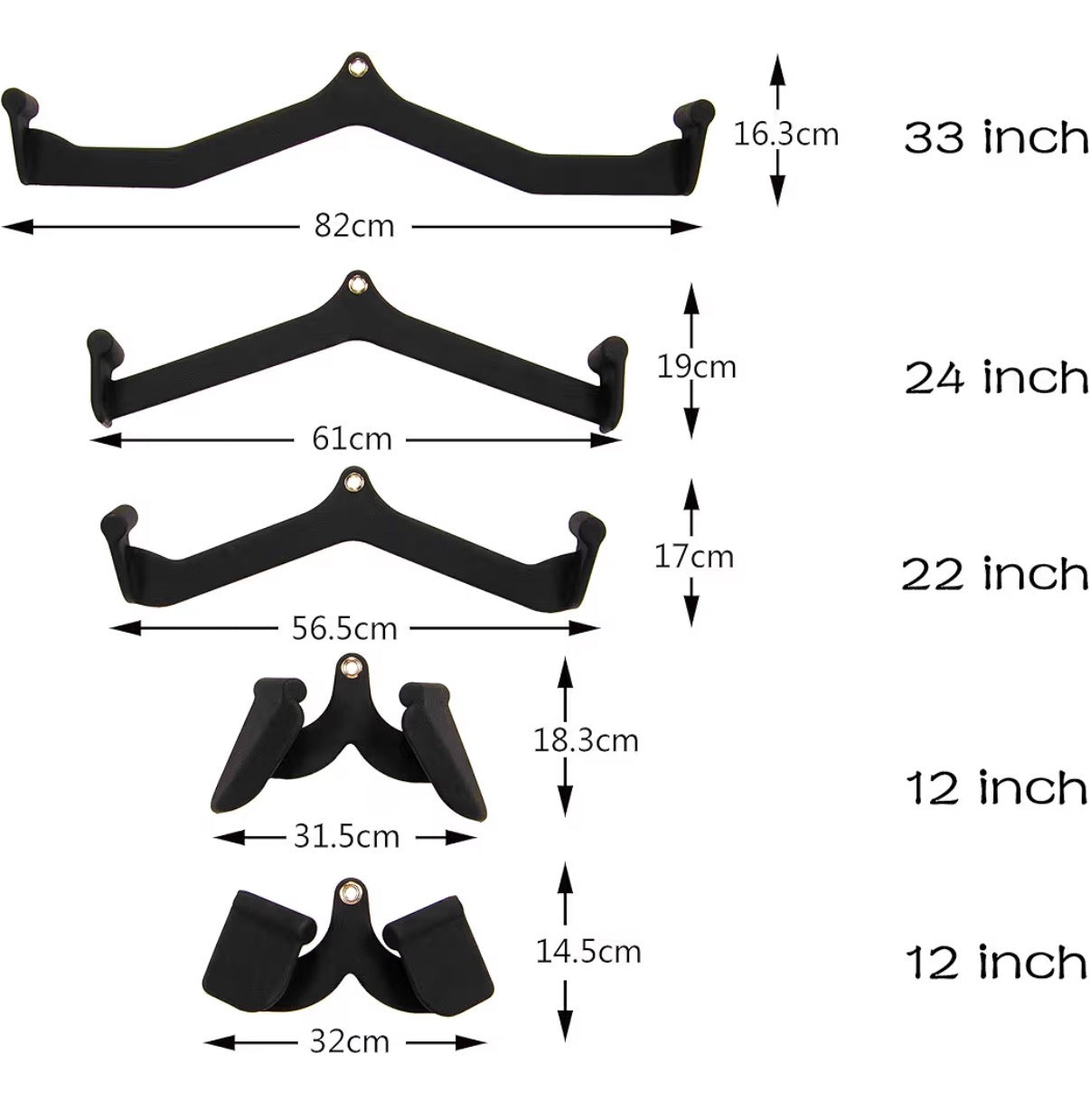 Blance Form Cable Machine Attachments 5 Piece Combo