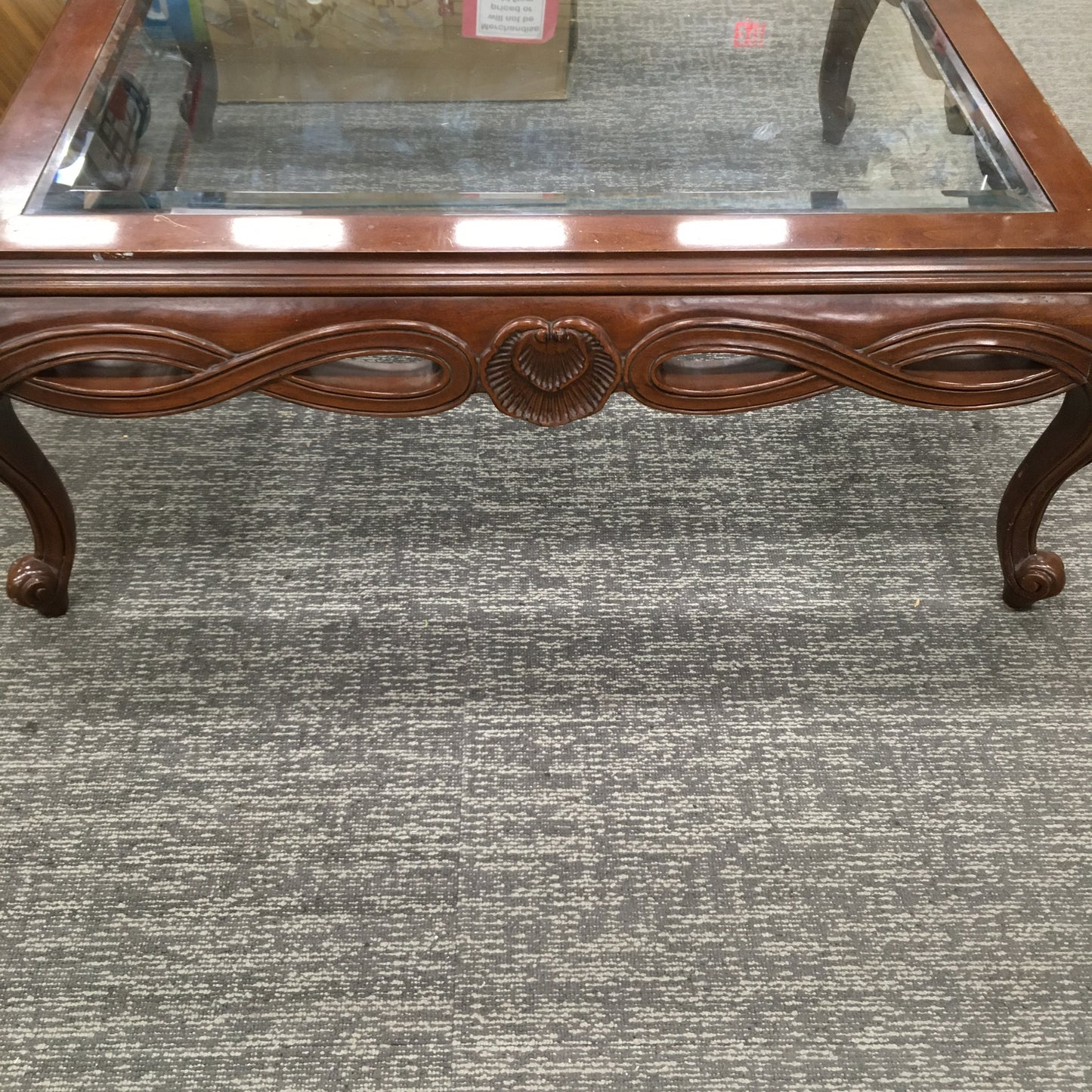 Wood and Glass Coffee Table
