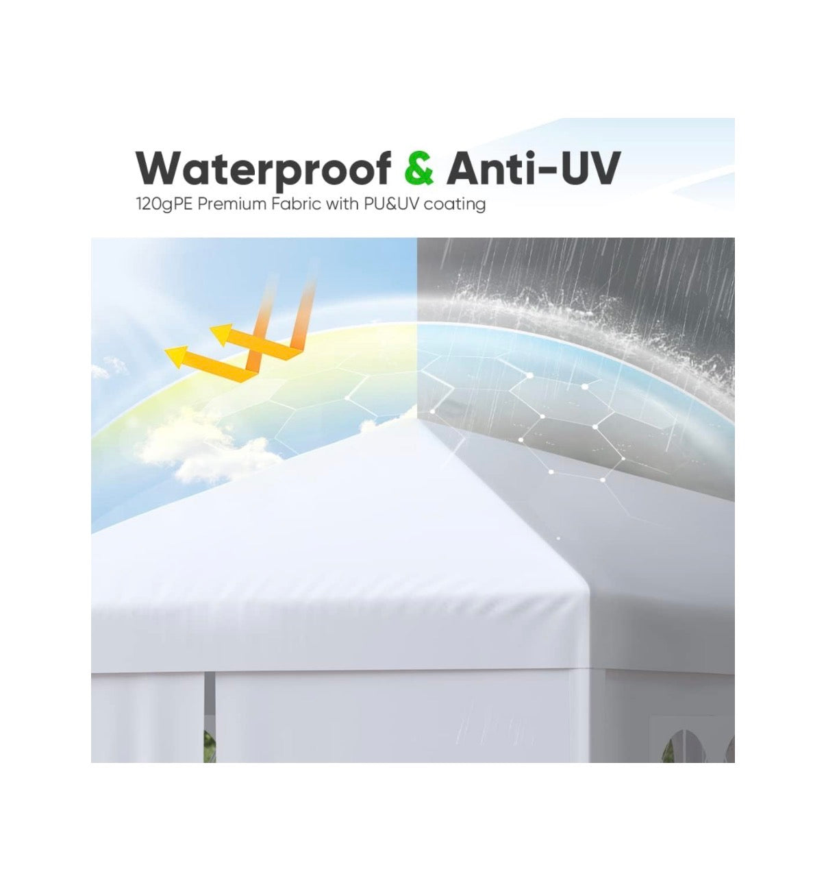 Quictent 10ft. X 20ft. Party Tent Gazebo Wedding Canopy tent for Parties BBQ Shelter Pavilion with Removable Church Sidewalls & Elegant Church (White) (New in Box)