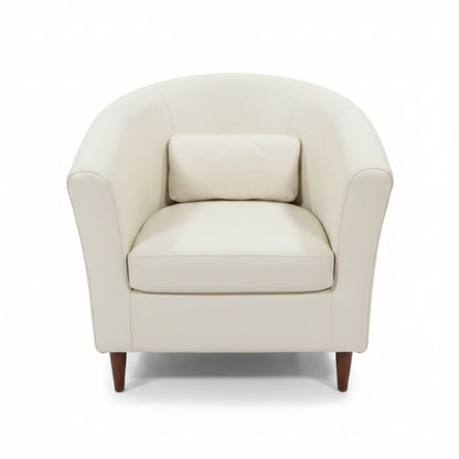 Ikea White Leather Club Chair