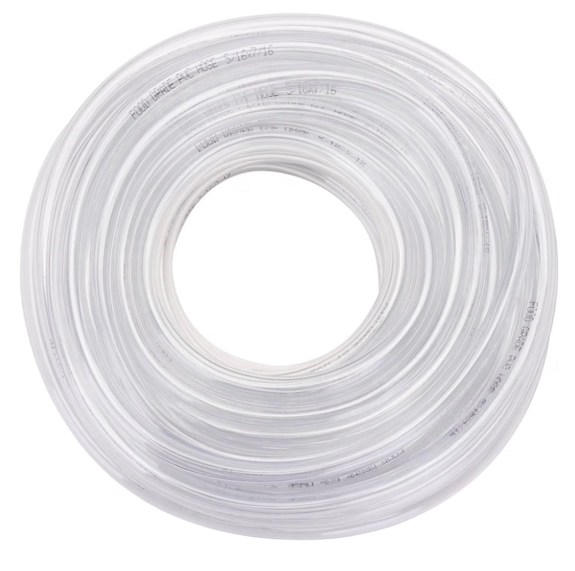 Clear vinyl tubing - 1/2 inch X 5/8 PVC tube food grade flexible plastic pipe hose for home brewing, siphon pump 30.5 meters (100 ft.) lenght