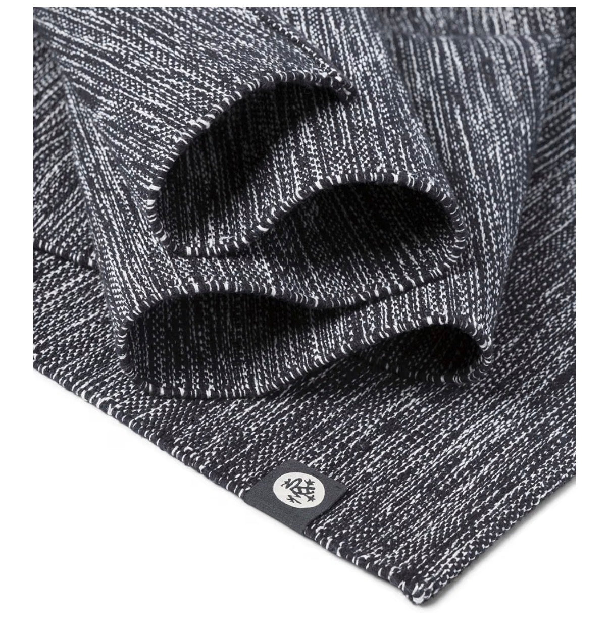 Manduka Shala Yoga Rug 71 Inch X 26 Inch Outdoor Yoga & Meditation Foldable & Machine Washable Natural Cotton Handmade (Black) (New)