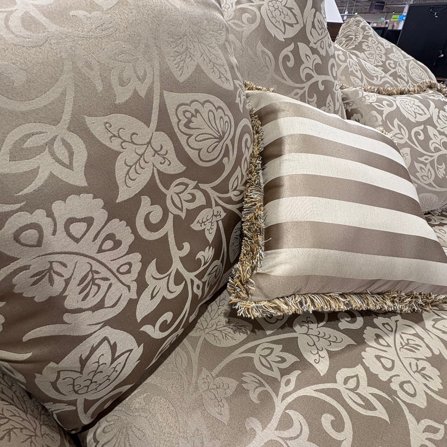 Patterned Upholstered Sofa