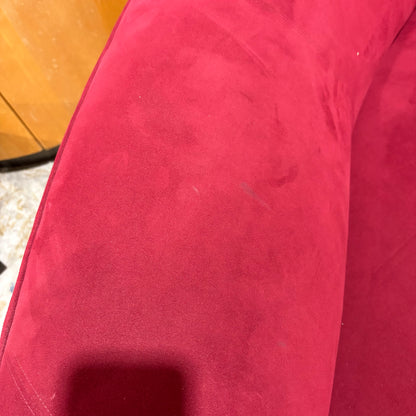 Vladimir Kagan Red Velvet Serpentine Sofa