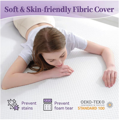 SINWEEK 2 Inch Gel Memory Foam Mattress Topper King Size, Ventilated High Density Pad for Back Pain, Bed Topper with Removable Soft Cover (New in Box)