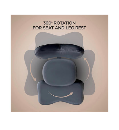 Meditation Chair Cross Legged ADHD Office Chair for Adults: Wheels Ergonomic Back Support and Leg Rest for Multi Position Criss Cross Sitting Kneeling Fidgeting and Yoga, Height Adjustable (Black) (New in Box; needs to be assembled)