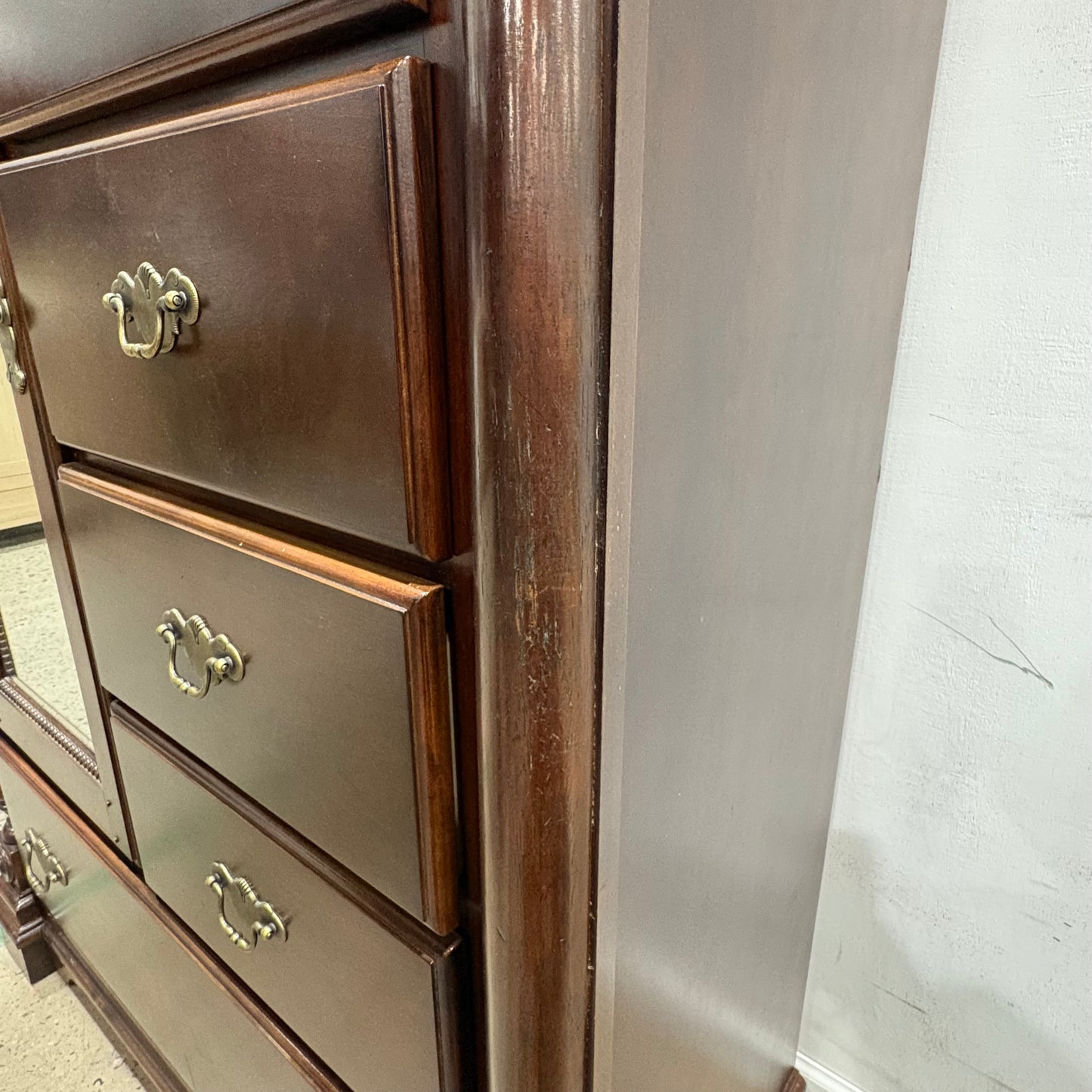 Mahogany Mirrored Dresser
