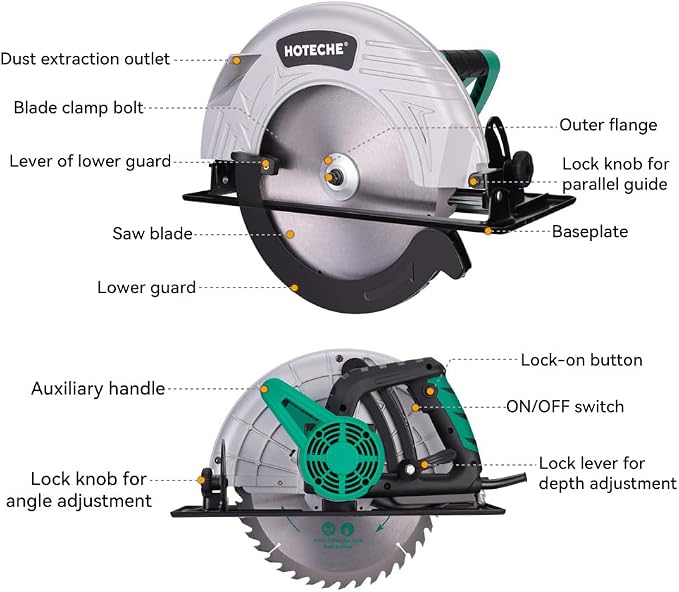 Hoteche 12-Inch Circular Saw 4-HP