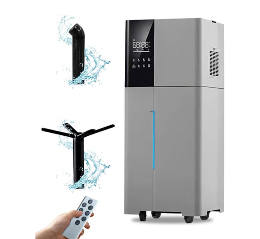 Large Room Humidifier - 26L/6.8 Gal Whole House Humidifier - Commercial and Industrial with 360 degree Nozzle & Extension Tube