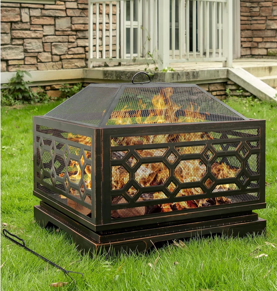 Outdoor Fire Pit - 26 inch wood burning firepit