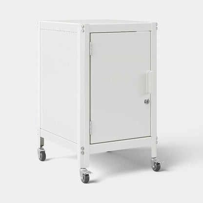Metal Rolling Locker Storage Cabinet with Lock (Chalk White) (New in Box; Assembly Required)