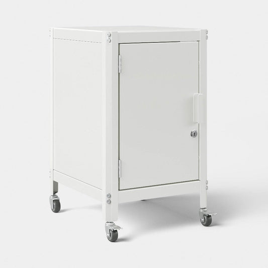 Metal Rolling Locker Storage Cabinet with Lock (Chalk White) (New in Box; Assembly Required)