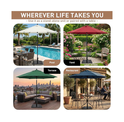 38 lb Heavy Duty Square Steel Plate Patio Market Table Umbrella Base Stand Weight for Outdoors (Black) (New in Box)