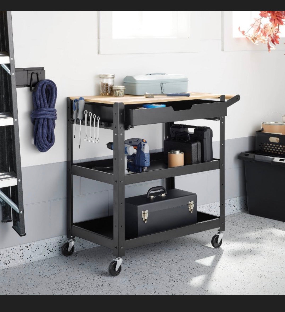 3 Tier Metal Rolling Service Cart (New in Box)
