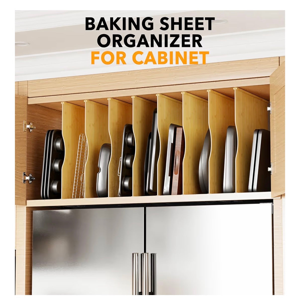 SpaceAid 8 Pack Tray Divider for Cabinets