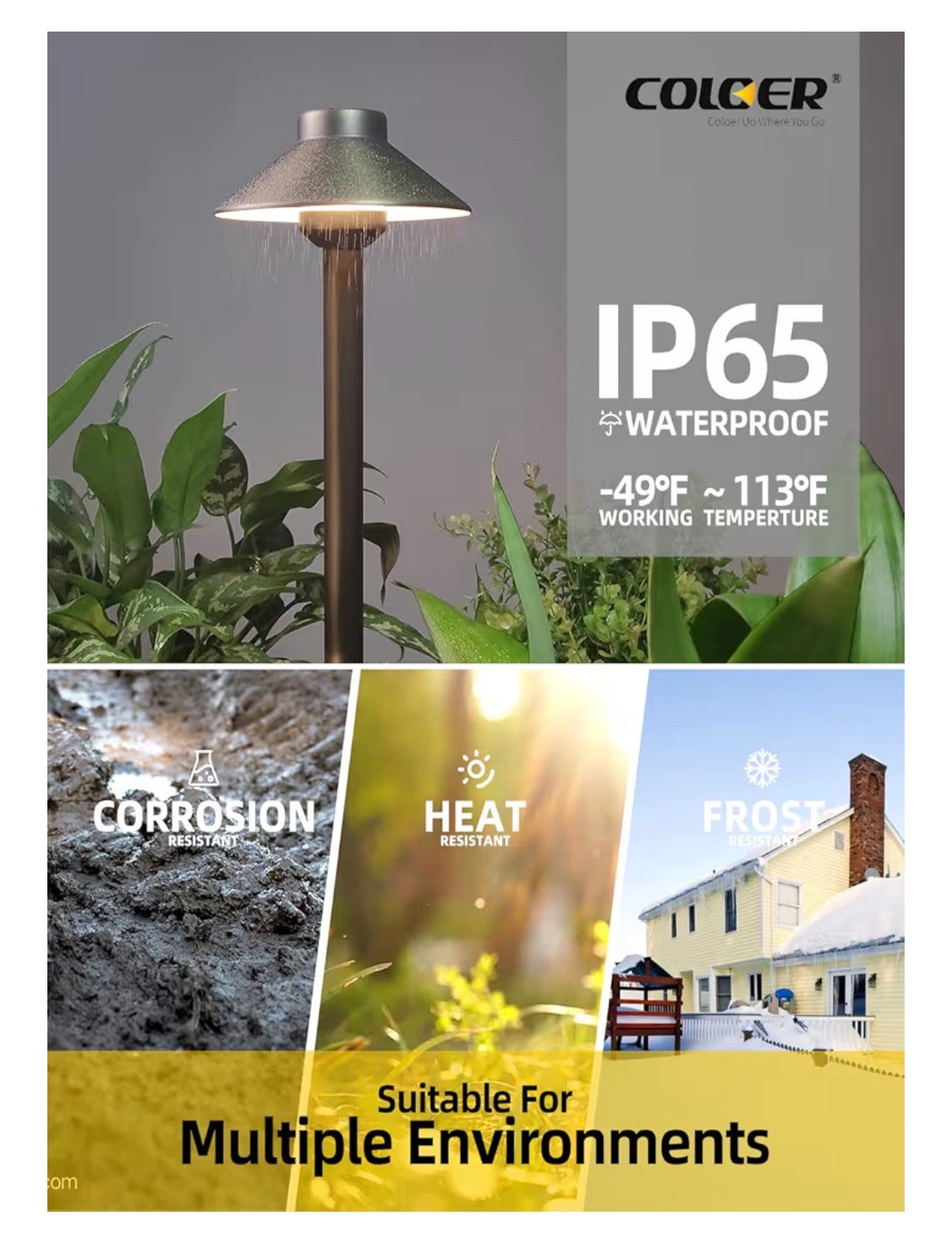 Brass Low Voltage Pathway Lights Wired 4-Pack with 3W LED G4 Bulb, 12V Waterproof Outdoor Path Lighting for Yard, Patio, Landscape, Planter, Walkway (Bronze) (New in Box)