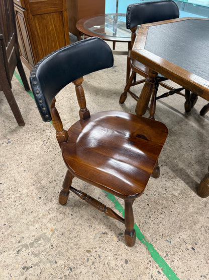 Vintage mid-century card/game table with (4) chairs 42”x42”x27” high