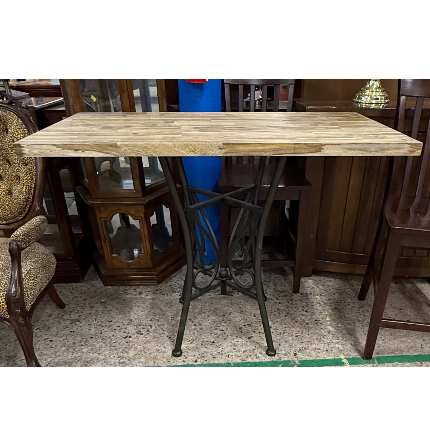 Custom Made Butcher Block Pub Table