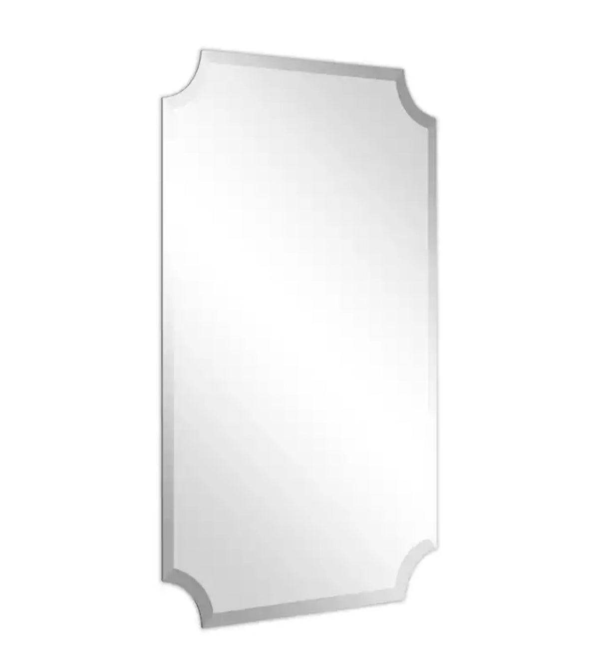 Wall Mirror 24 Inch W X 36 Inch Height Rectangle Clear Beveled Frameless Wall Mirror (New in Box)