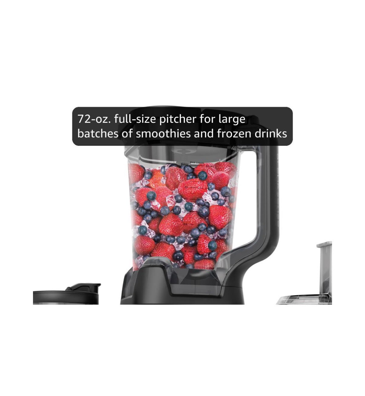 Ninja Kitchen System, Blendsense Tech, 72 Oz, 1800PW, For Smoothies, Cookie Dough, Salsa & More, 8 Cup Processor Bowl, 24 Oz Cup, (Black) (New in Box)