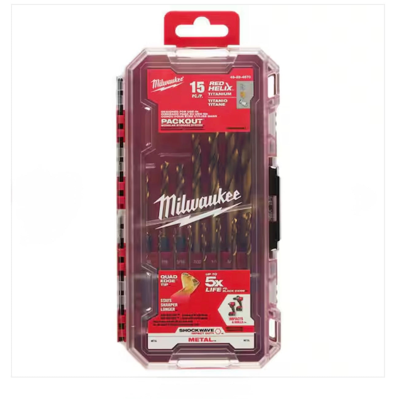Milwaukee 15-Piece SHOCKWAVE Drill Bit Set
