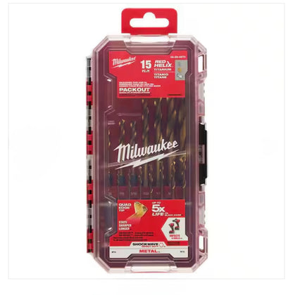 Milwaukee 15-Piece SHOCKWAVE Drill Bit Set