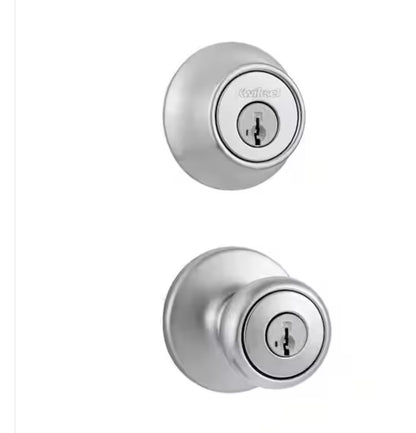 Kwikset - Tylo Satin Chrome Single Door Knob Control Combo Pack