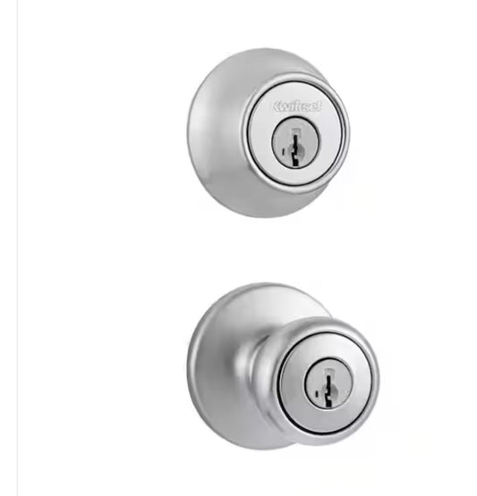 Kwikset - Tylo Satin Chrome Single Door Knob Control Combo Pack