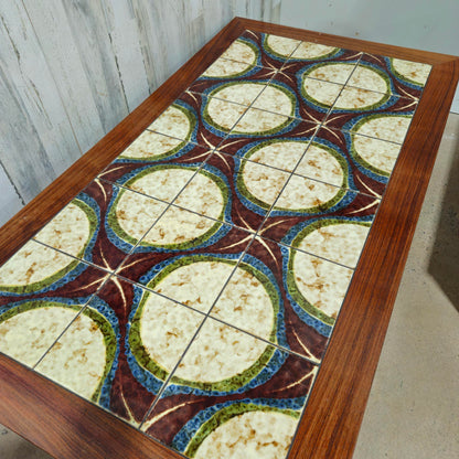 Danish Modern Tile Top Coffee Table