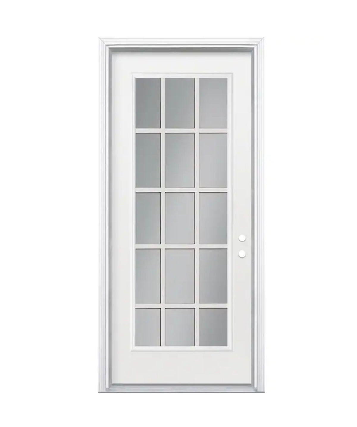 Masonite 36 Inch X 4-9/16 Inch Steel Left-Hand Inswing Primed Prehung Residential Insulating Core Front Door (New)