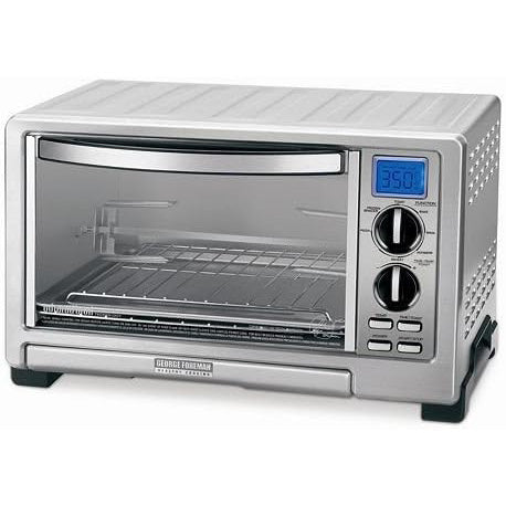 George Foreman TO2021B 6-Slice Countertop Oven and Rotisserie with Infrared Broil Technology