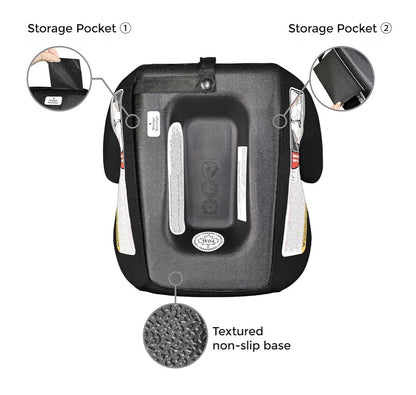 Diono Solana Lite Backless Booster Car Seat, Lightweight & Portable for Travel, Machine Washable Covers, 40-100lbs (Black) (New in Box)
