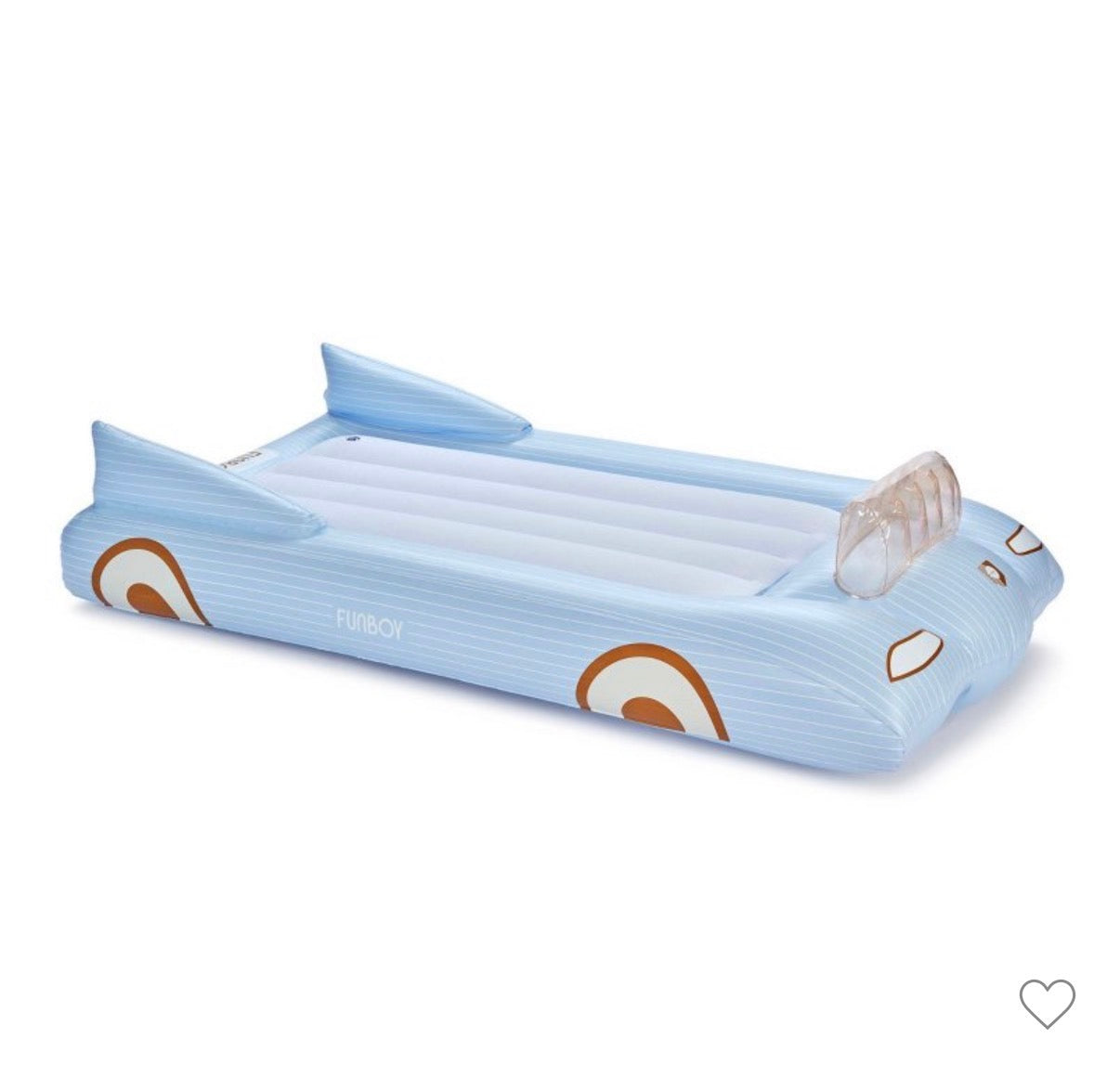 FUNBOY Blue Car 15 inch H Kids Sleepover Twin Air Mattress Bed with Electric Pump