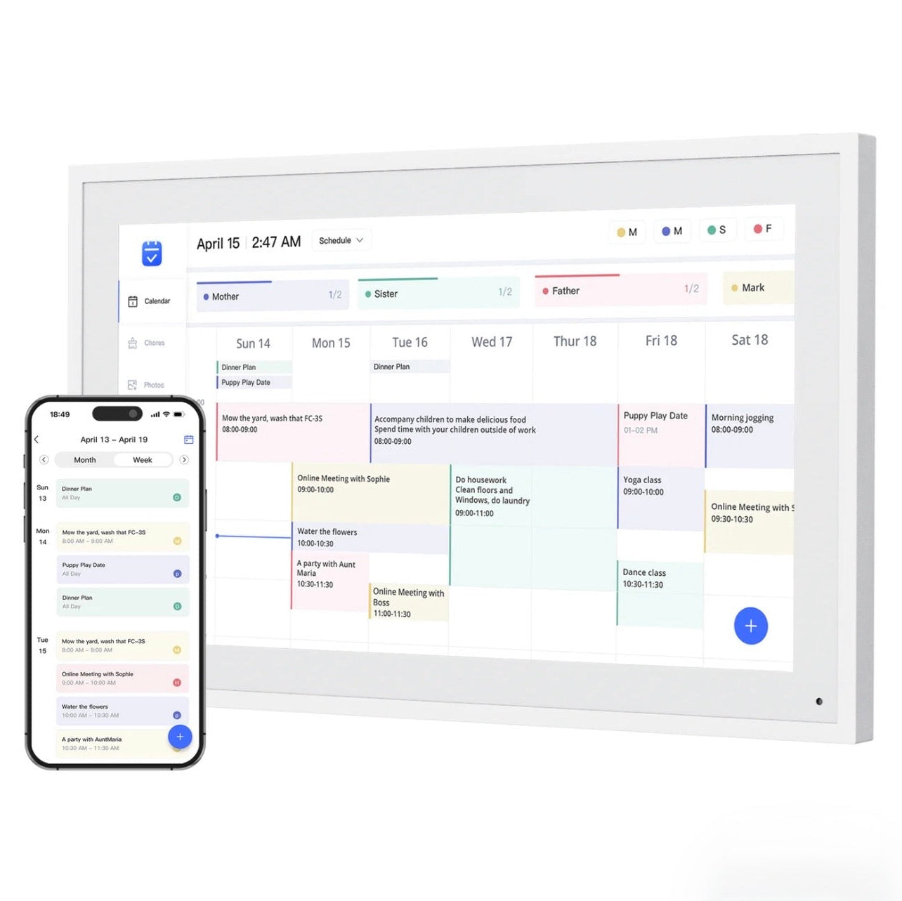 (New) Dragon Touch 27" Digital Calendar Chore Chart