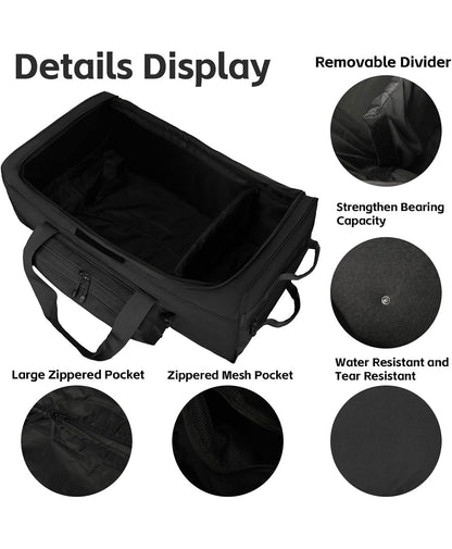 120L 3 Wheel Rolling Duffle Bag Heavy Duty Military Deployment Bag, Durable Wheeled Duffle Luggage for Travel, Camping & Outdoor Adventures Black (New in Package)