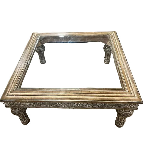 Carved Wood Coffee Table