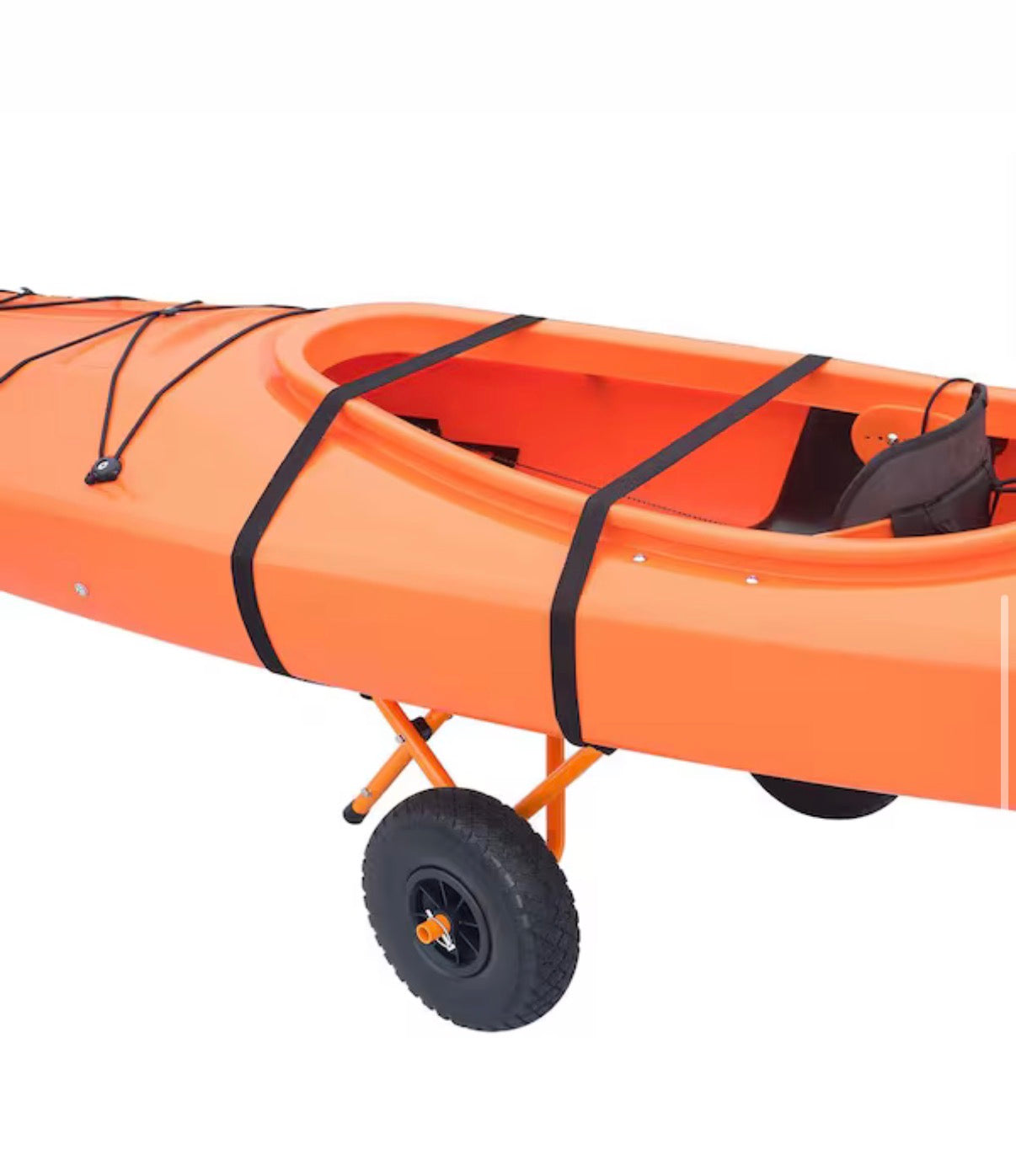 Premium Aluminum Kayak Cart with Airless Tires (Orange) (New in Box)