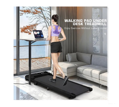 Walking Pad Treadmill for Home, 3.0HP Under Desk Treadmill with 6 Percent Incline, Mini Portable Walking, Running Machine Slim Compact Motorized Electric Treadmill with 300lbs Capacity (Black) (New in Box)