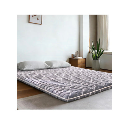 6th Generation Japanese Floor Futon Mattress Extra Thick 9 Layered Modern Futon with 100 Percent High Density Foam, Portable Floor Mattress Sleeping Pad for Adults, Guest Room, Dormitory, Full Size 54 Inch X 80 Inch (Gray) (New in Package)