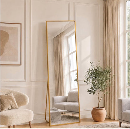 59 inch X 16 inch Full Length Mirror - Full Body Floor Mirror - Gold