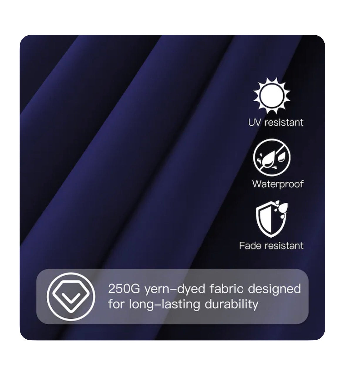 11 Ft. Aluminum Crank Cantilever patio Umbrella with Base (Navy) (New)