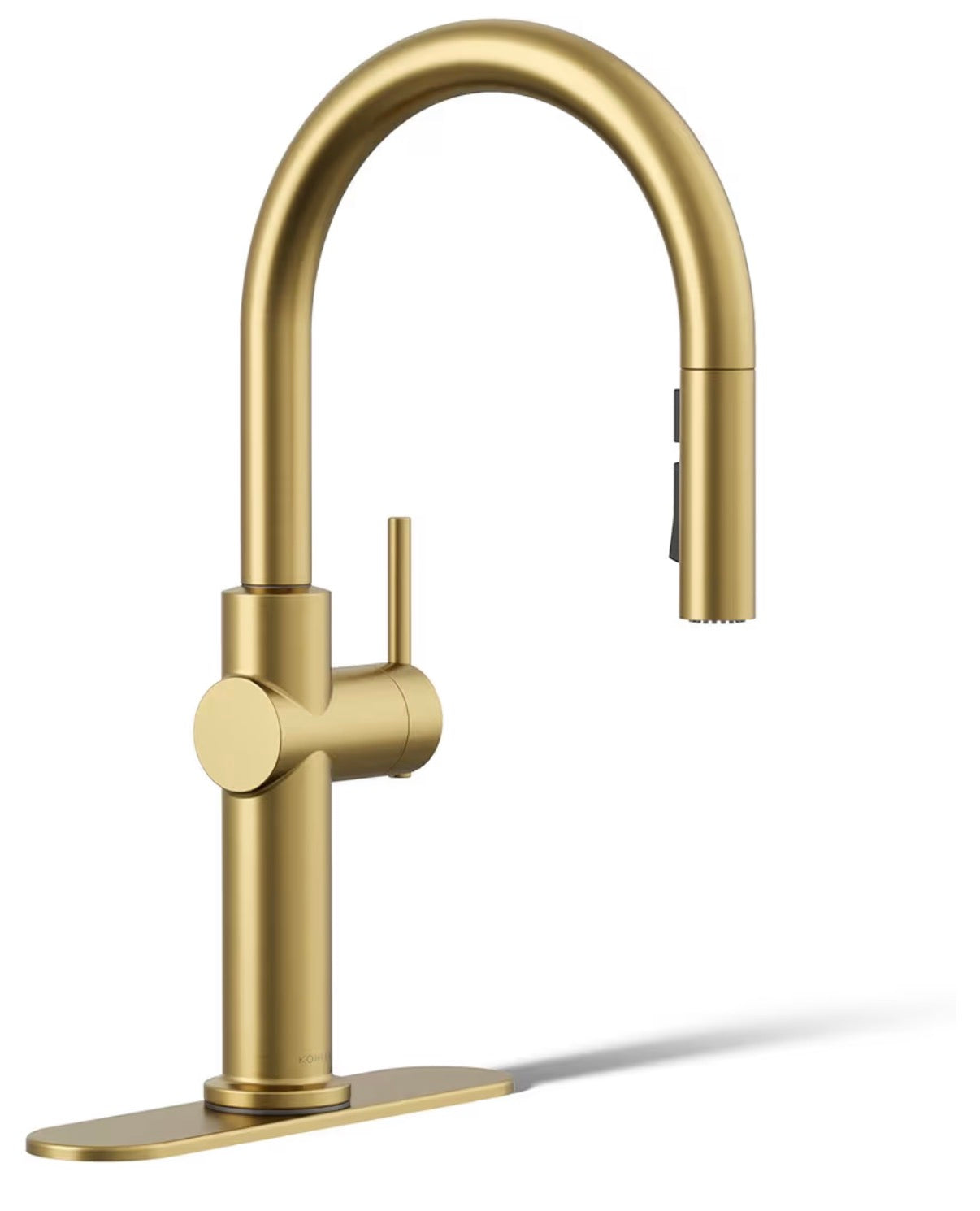 Kohler Crue Pull Down Kitchen Faucet, Pull Down Sprayer (Vibrant Brushed Modern Brass) (New in Box)