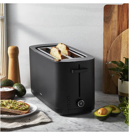 Zwilling Enfinigy 4 Slice Long Slot Toaster, Extra Wide 1.5 Inch Slots, Fits Bagels, Artisan Bread & Pastries - Conststant Toasting, Every Time Cool Touch Exterior for Safety (New in Box)