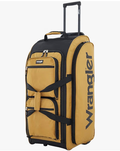 Wrangler Wesley Rolling Duffel Bag, Large 30 Inch (Ambergold) (New in Package)